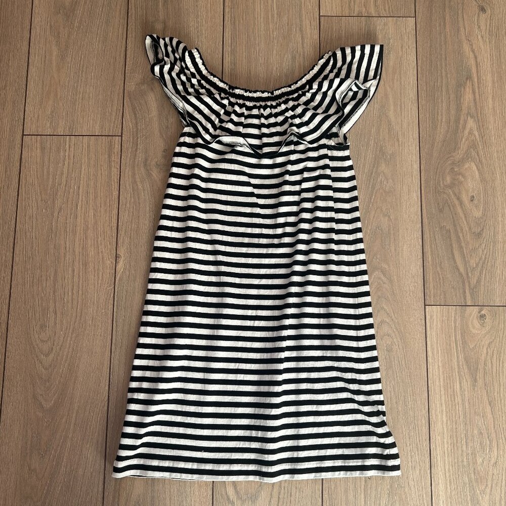 Kate Spade Off-the-Shoulder Striped Mini Dress